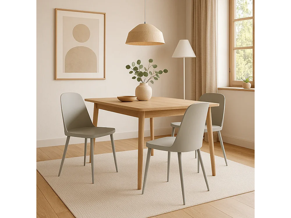 Athena, Set di 4 Sedia in polipropilene (46cm X 55cm H. 80cm)