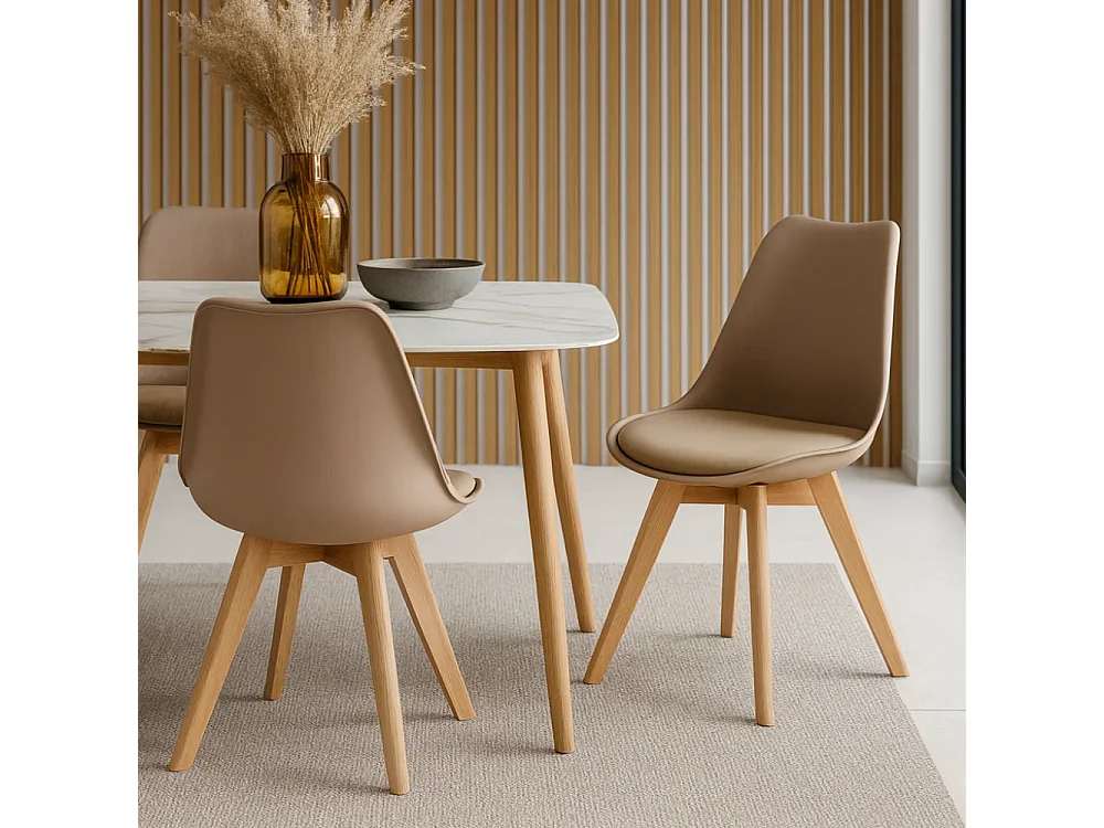 Lola, Set di 4 Sedia in polipropilene (48.5cm X 52cm H. 82cm)| Duzzle