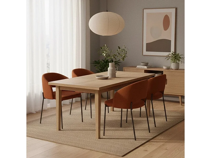 Siena, Set di 2 Sedia in Tessuto (52cm X 55.5cm H. 78.5cm)