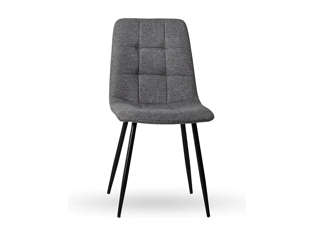 Lot de 4 chaises de salle à manger modernes en tissu et métal Mary