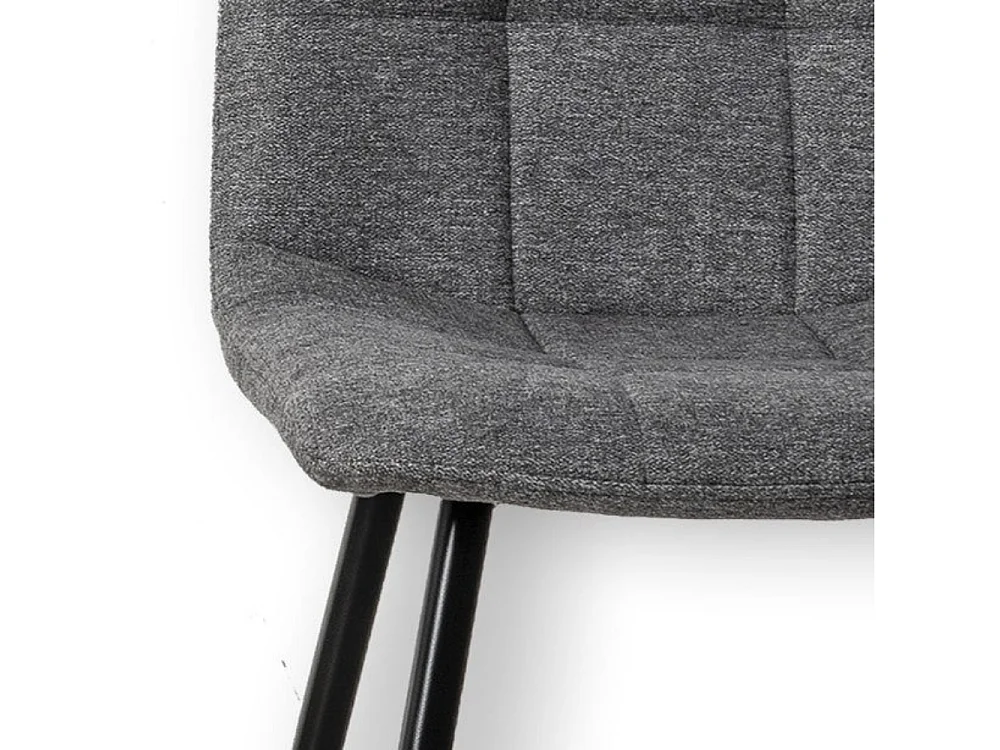 Lot de 4 chaises de salle à manger modernes en tissu et métal Mary
