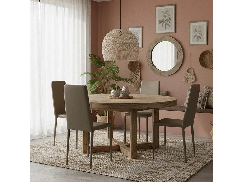 Arianna, Set di 4 Sedia in similpelle (40cm X 42cm H. 96cm)| Duzzle