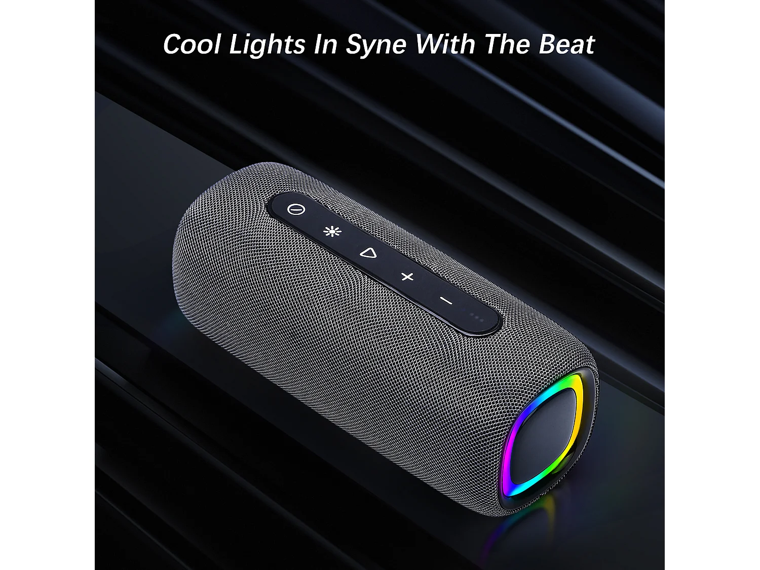 Enceinte Bluetooth Portable - sans Fil avec Bass Puissantes - Son Surround à 360 degrés - Appairage TWS - Haut Parleur Bluetooth pour l'extérieur/La Fête/Voyage