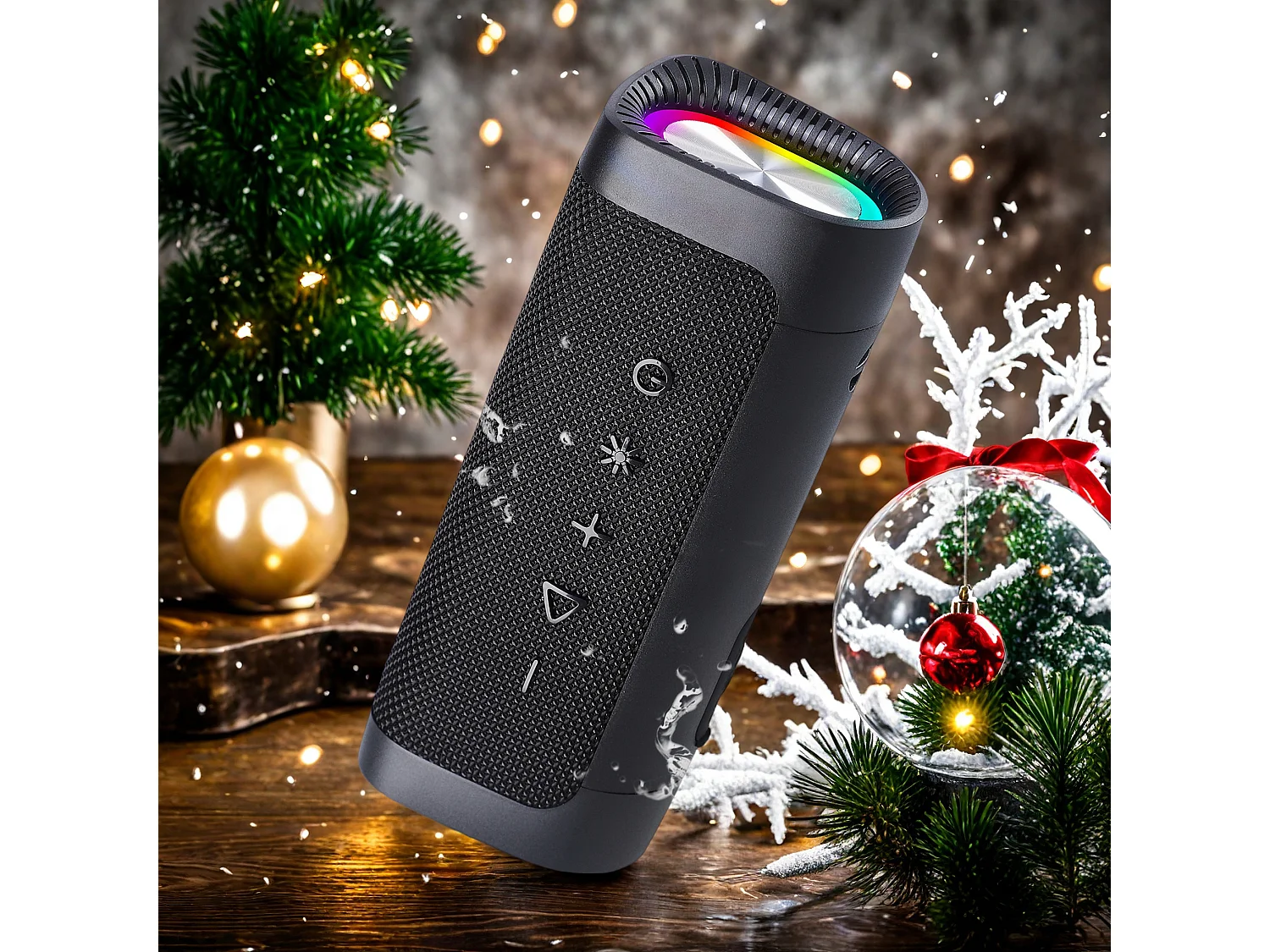 Enceinte Bluetooth Portable - Bluetooth 5.0 - Support 128Go TF Carte - Autonomie 10H avec Port AUX - pour Soirées,Randonnées,Voyage