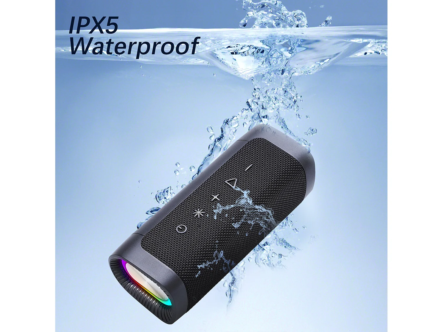 Enceinte Bluetooth Portable - Bluetooth 5.0 - Support 128Go TF Carte - Autonomie 10H avec Port AUX - pour Soirées,Randonnées,Voyage