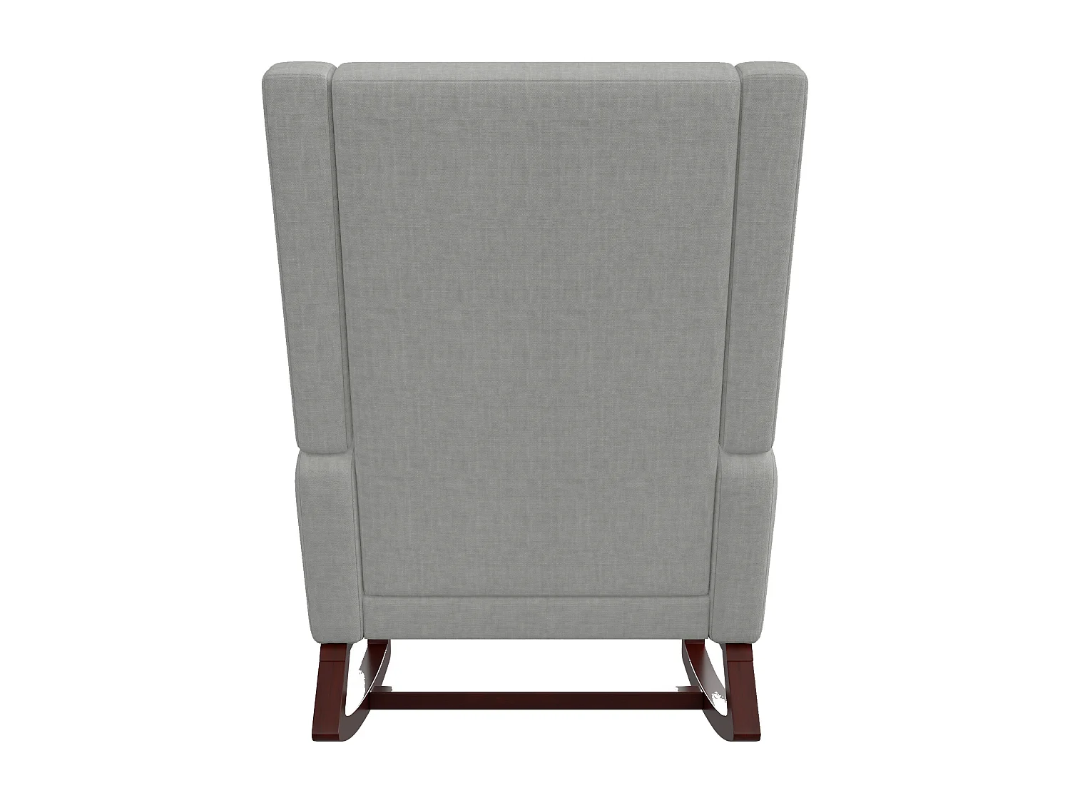 Fauteuil à bascule,Coton et lin - avec accoudoirs à poches - Pieds en bois massif - avec pieds télescopiques - gris