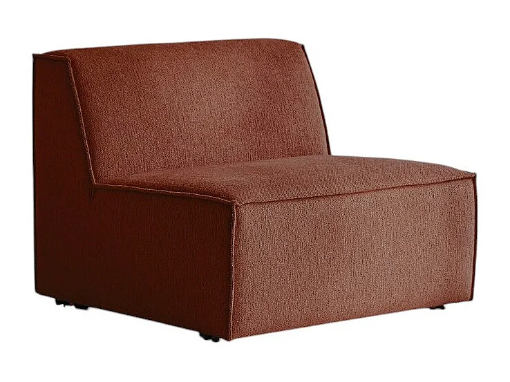 Modularer Einsitzer Dario in Mahagoni-Stoff
