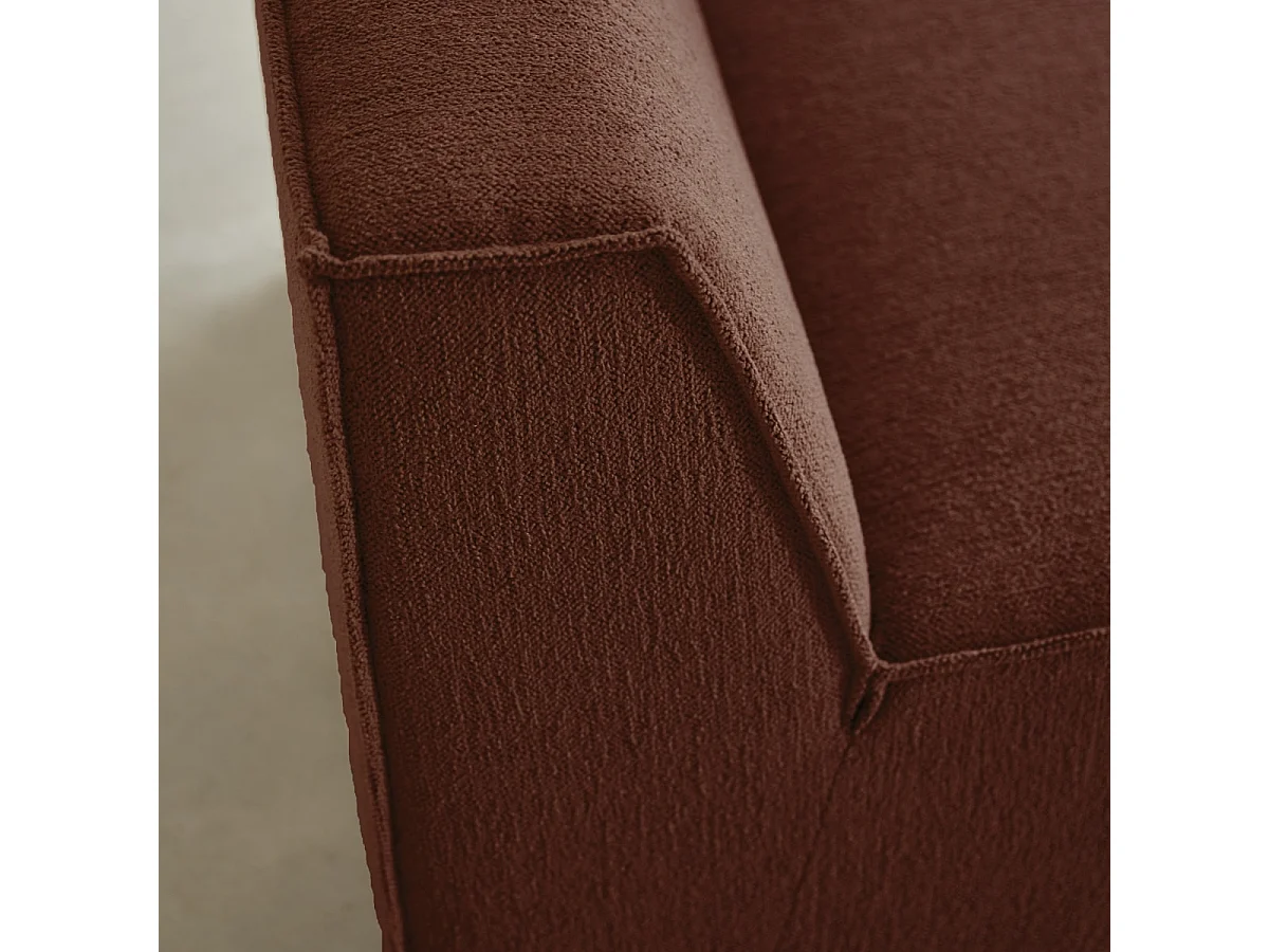 Modularer Einsitzer Dario in Mahagoni-Stoff