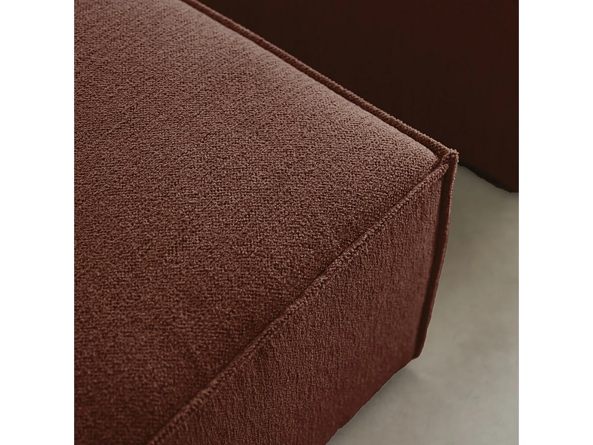 Modularer Einsitzer Dario in Mahagoni-Stoff