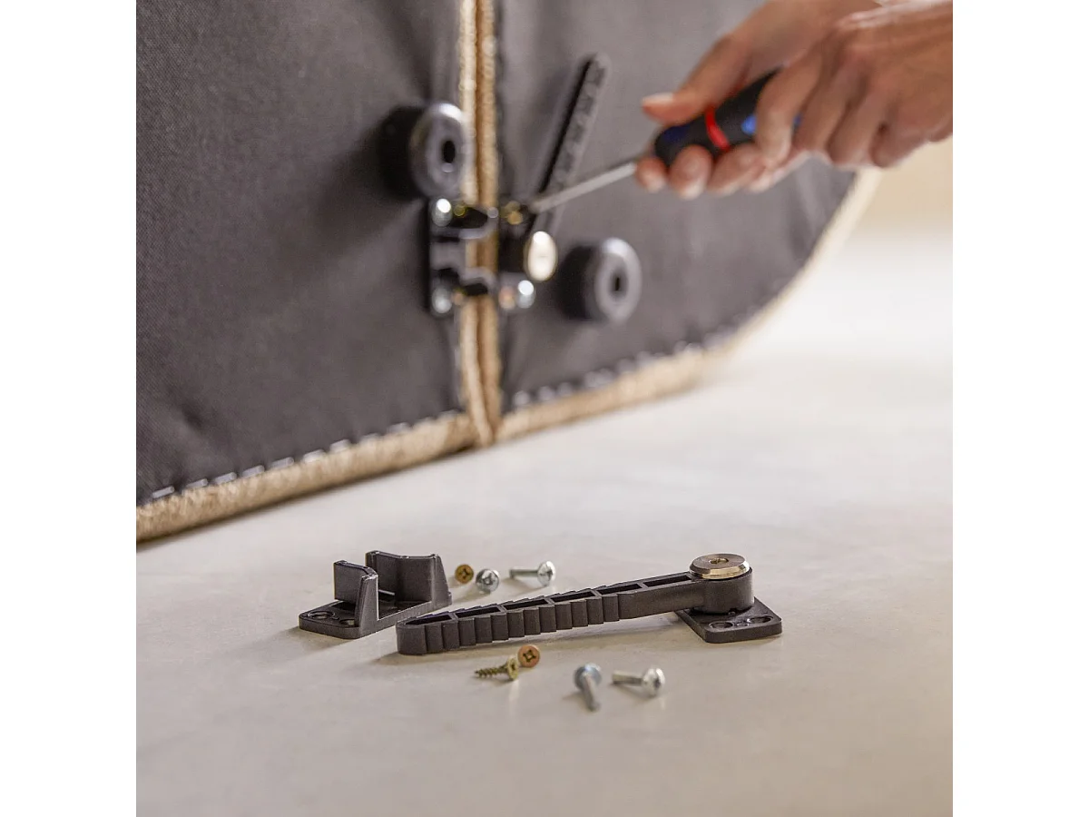 Modularer Einsitzer Dario in Mahagoni-Stoff