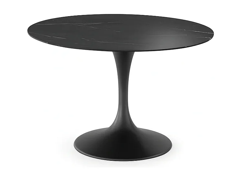 Circe, Tavolo fisso con top in ceramica Marmo nero (120cm X 120cm H. 76cm)