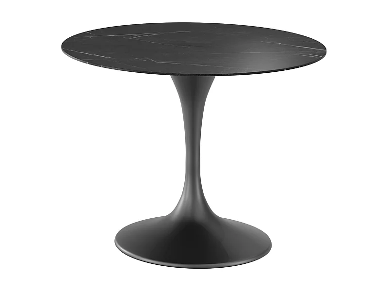 Circe,  Tavolo fisso con top in ceramica con base in metallo verniciato (120cm X 120cm H. 76cm)| Duzzle