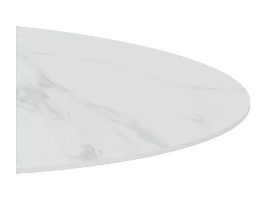 Circe, Tavolo fisso con top in ceramica Marmo bianco (120cm X 120cm H. 76cm)