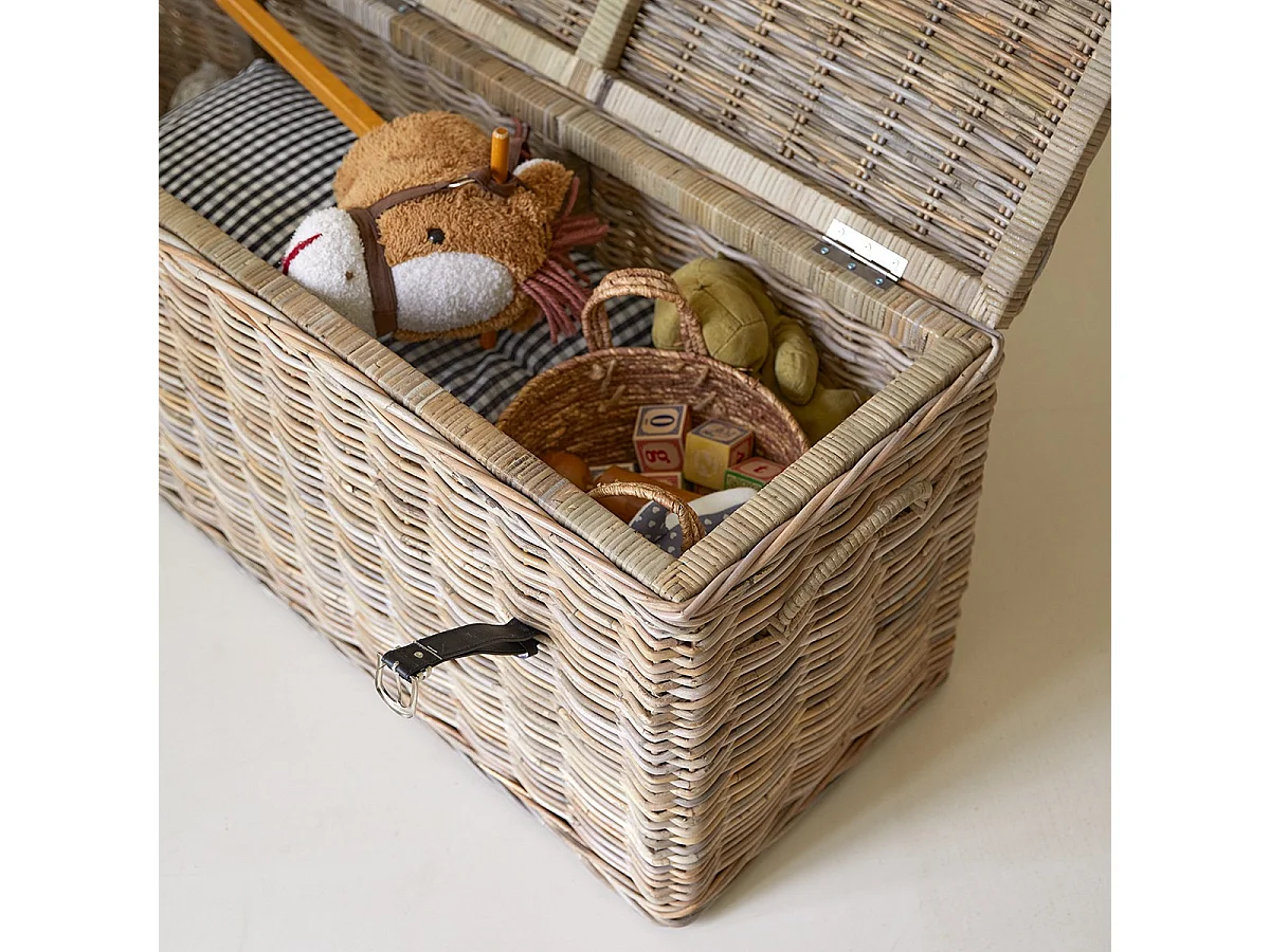 Cassapanca per bambini in fibra naturale Kubu 150