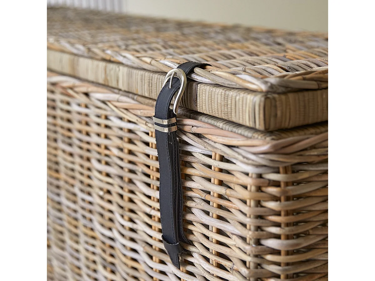 Cassapanca per bambini in fibra naturale Kubu 150