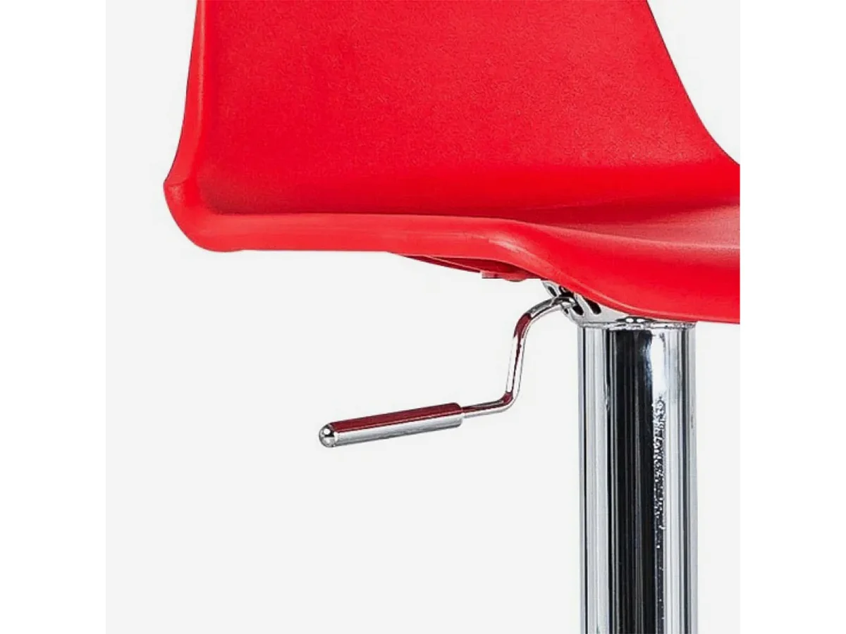 Höhenverstellbarer Barhocker aus Polypropylen und Metall für Küche und Bar Niko