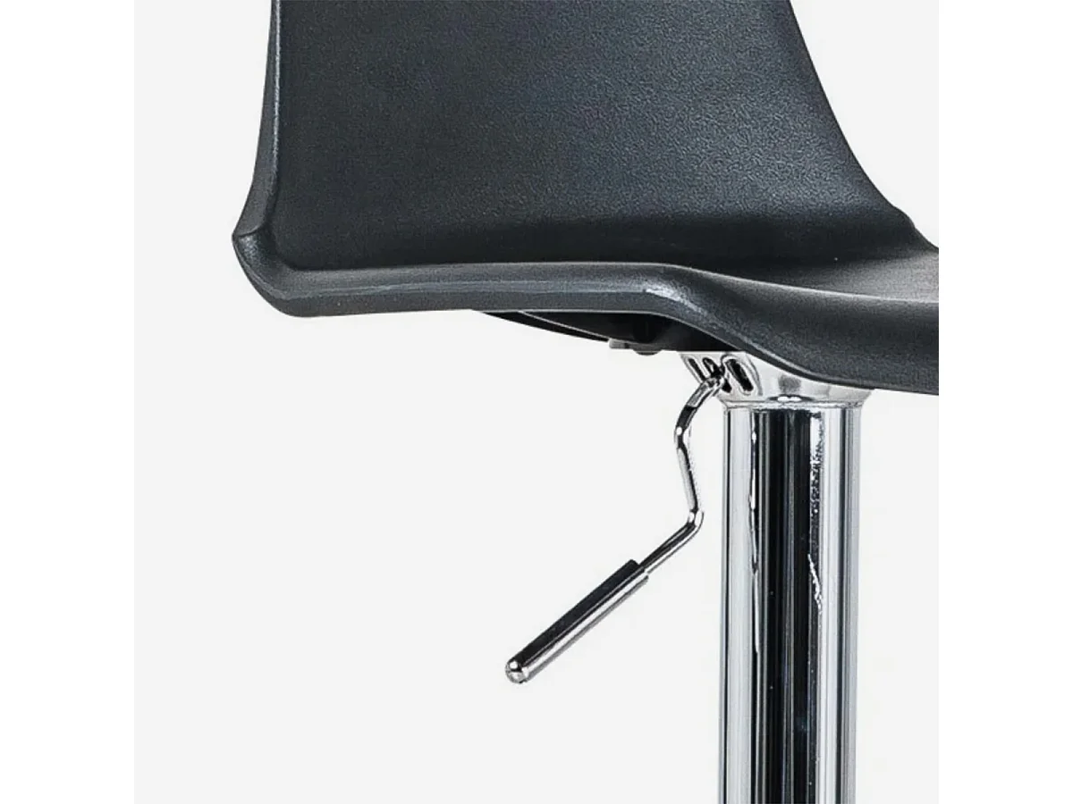 Höhenverstellbarer Barhocker aus Polypropylen und Metall für Küche und Bar Niko