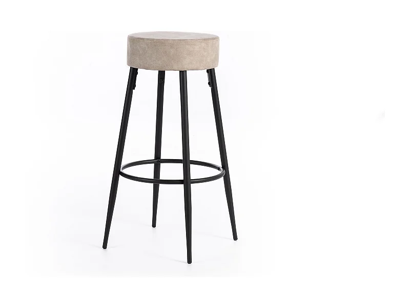 Kai, Set di 2 Sgabello in microfibra (33cm X 33cm H. 77,5cm)| Duzzle