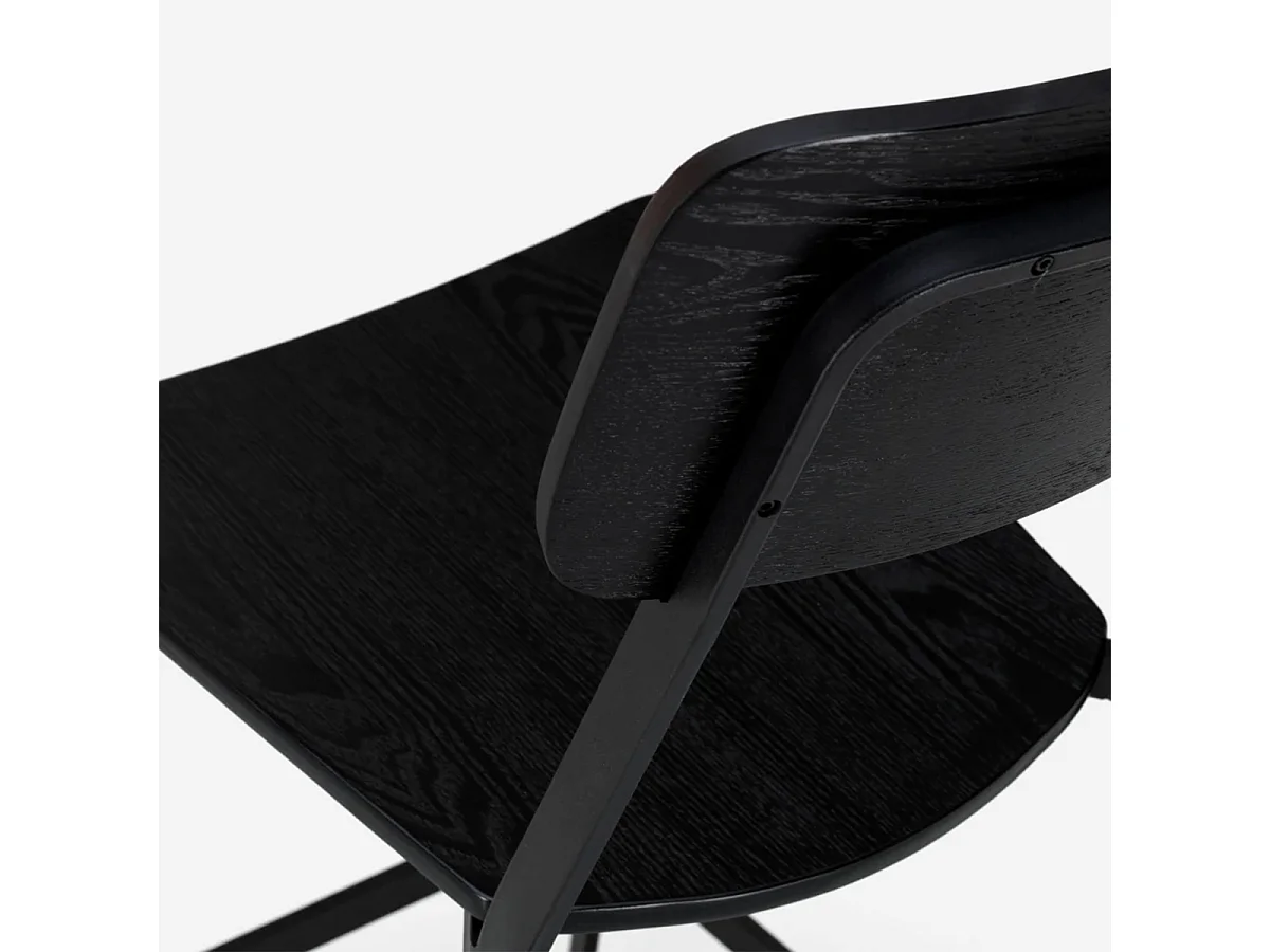 Set aus 2 hohen Barhockern aus Holz und Metall für Küche und Bar Teka