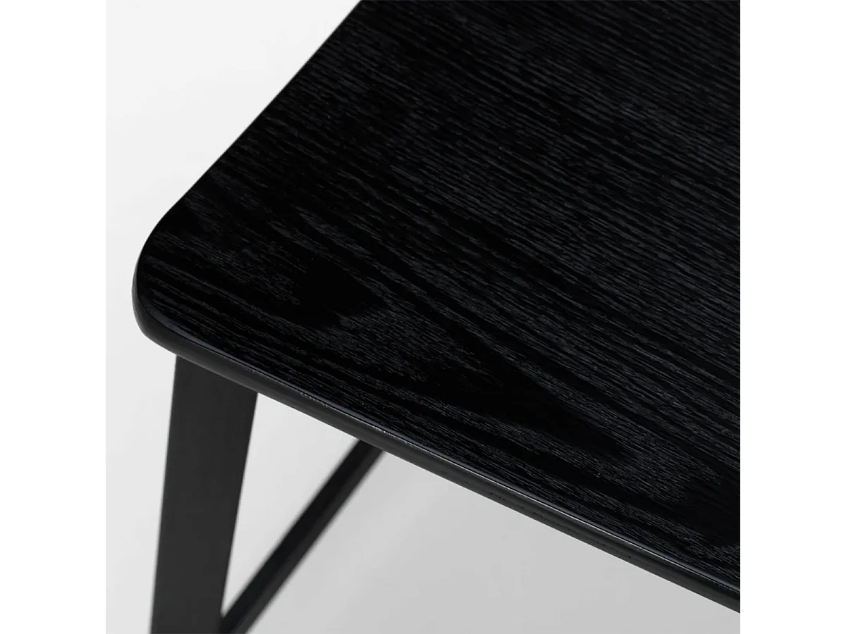 Set aus 2 hohen Barhockern aus Holz und Metall für Küche und Bar Teka