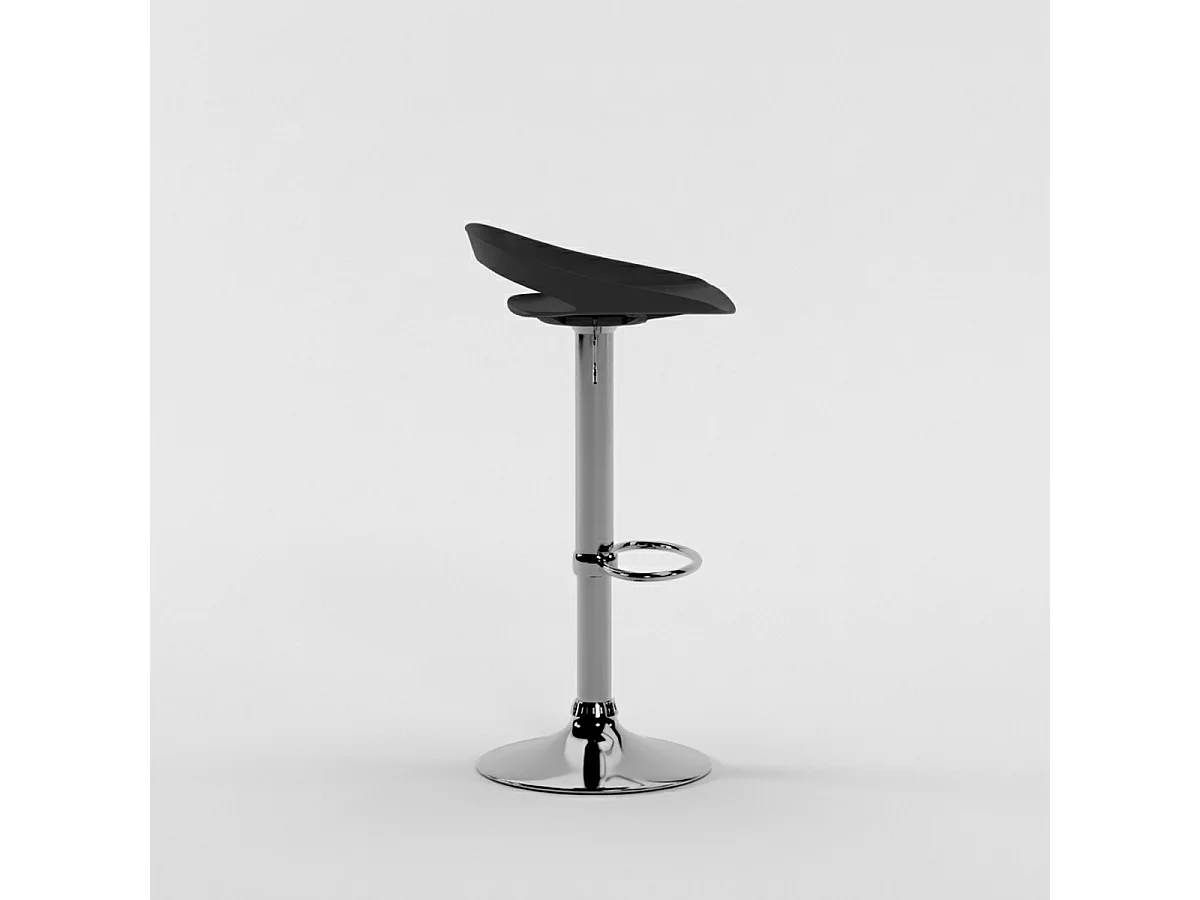 Verstellbarer Küchenhocker aus Polypropylen und Metall Liam