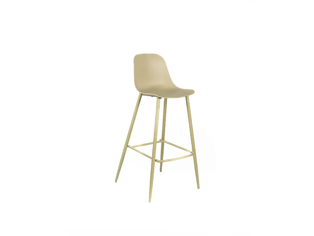 Set de 4 taburetes de cocina en polipropileno y metal Mira - Amarillo