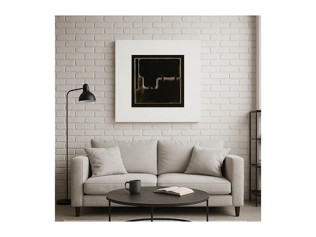 Tuck,  Olio su tela   (3cm X 80cm H. 80cm)| Duzzle