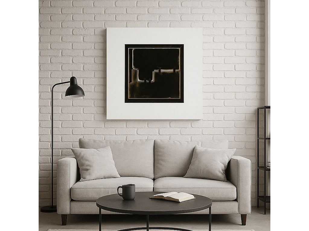 Tuck,  Olio su tela   (3cm X 80cm H. 80cm)| Duzzle