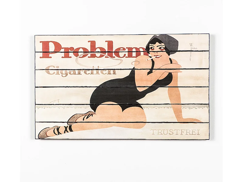 Lady,  Stampa su legno   (3cm X 100cm H. 60cm)| Duzzle