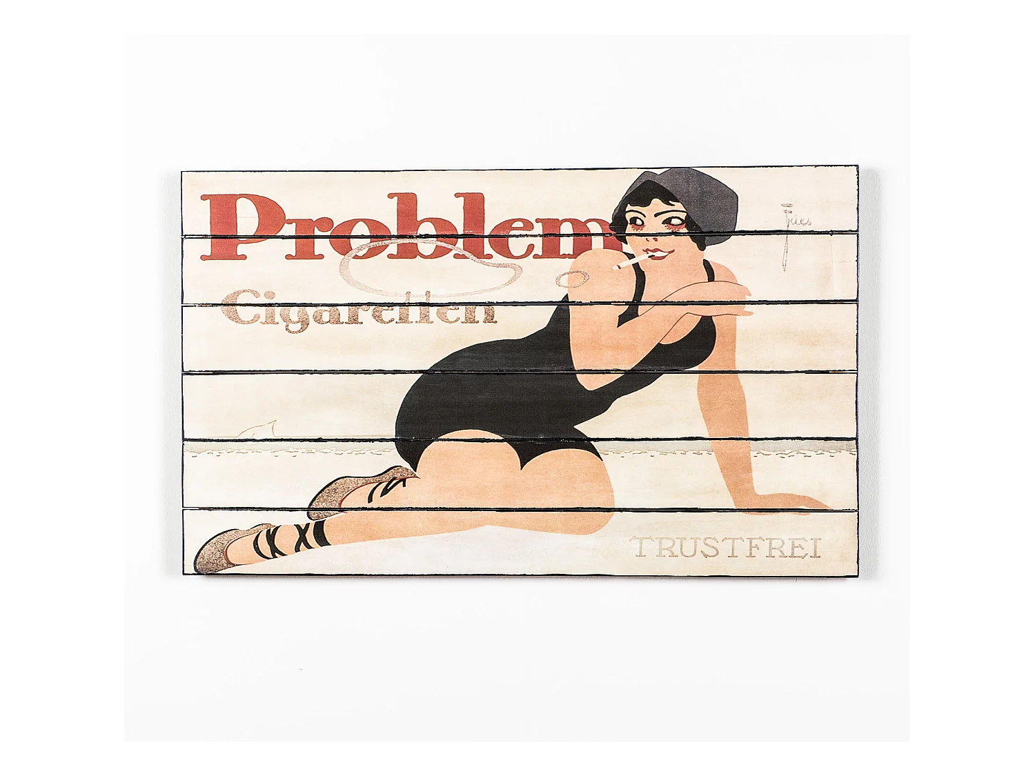 Lady,  Stampa su legno   (3cm X 100cm H. 60cm)| Duzzle