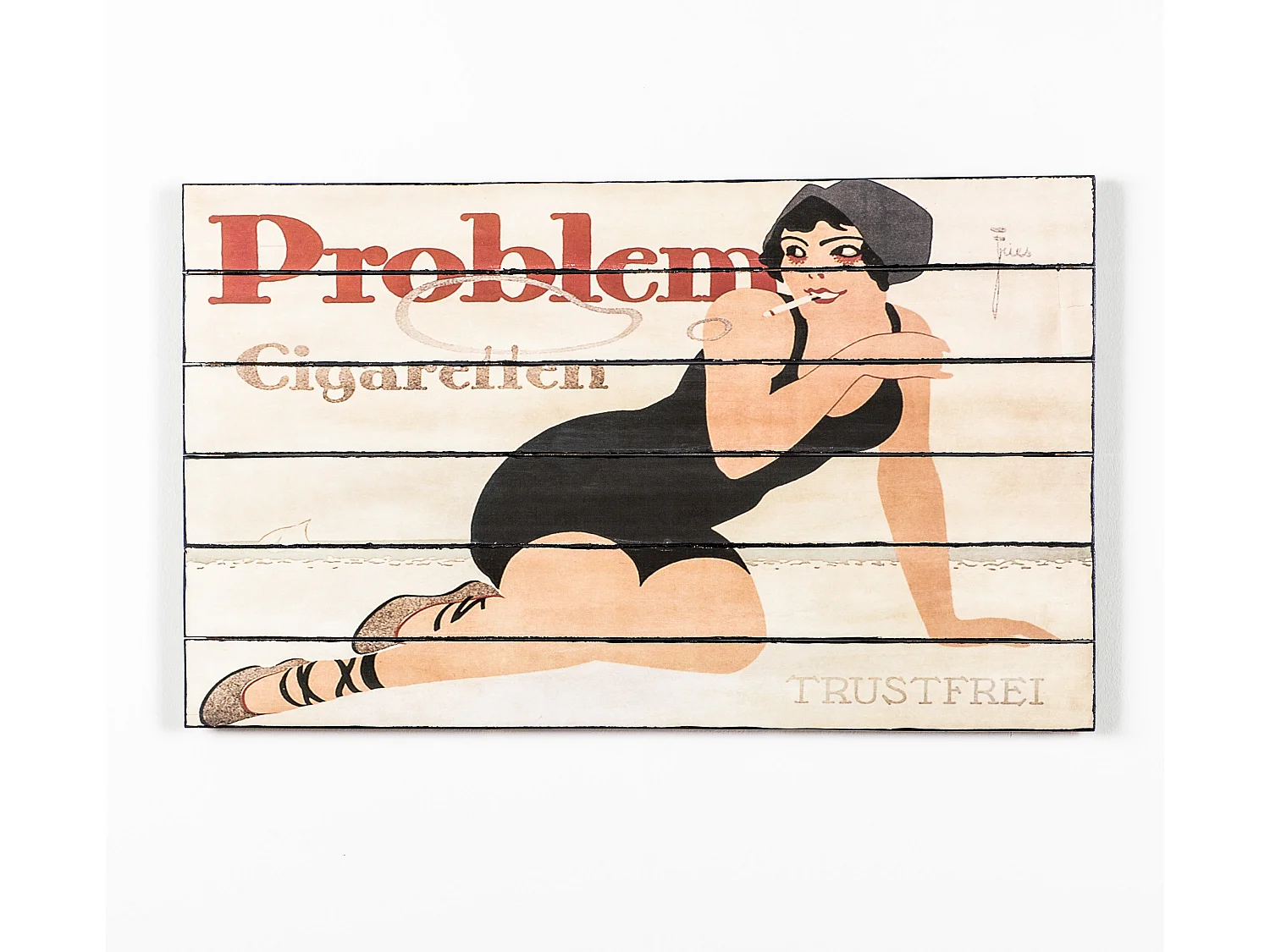 Lady,  Stampa su legno   (3cm X 100cm H. 60cm)| Duzzle