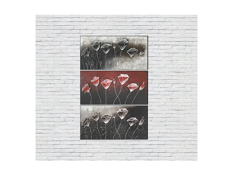 Poppy,  Olio su tela   (4cm X 70cm H. 140cm)| Duzzle