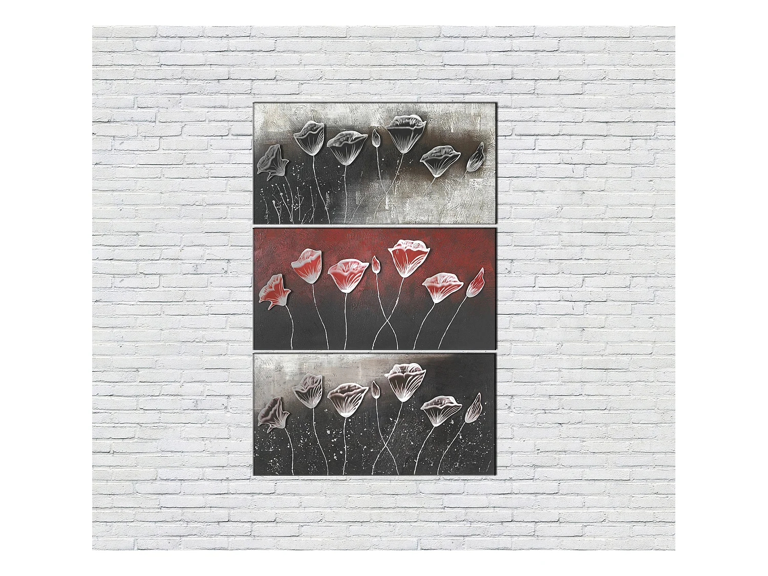 Poppy,  Olio su tela   (4cm X 70cm H. 140cm)| Duzzle