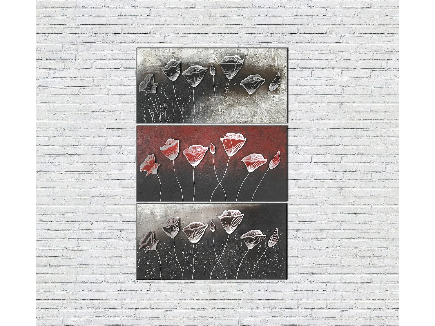 Poppy,  Olio su tela   (4cm X 70cm H. 140cm)