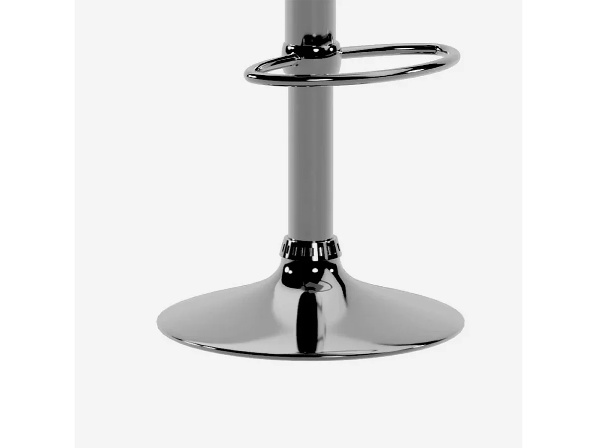 Taburete de cocina regulable de polipropileno y metal Liam - Blanco