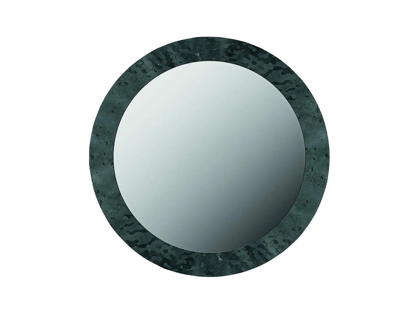 Spherica,  Specchio da parete con cornice in vetro cotto colore Fumé. Struttura in metallo.  (3cm X 100cm H. 100cm)| Duzzle