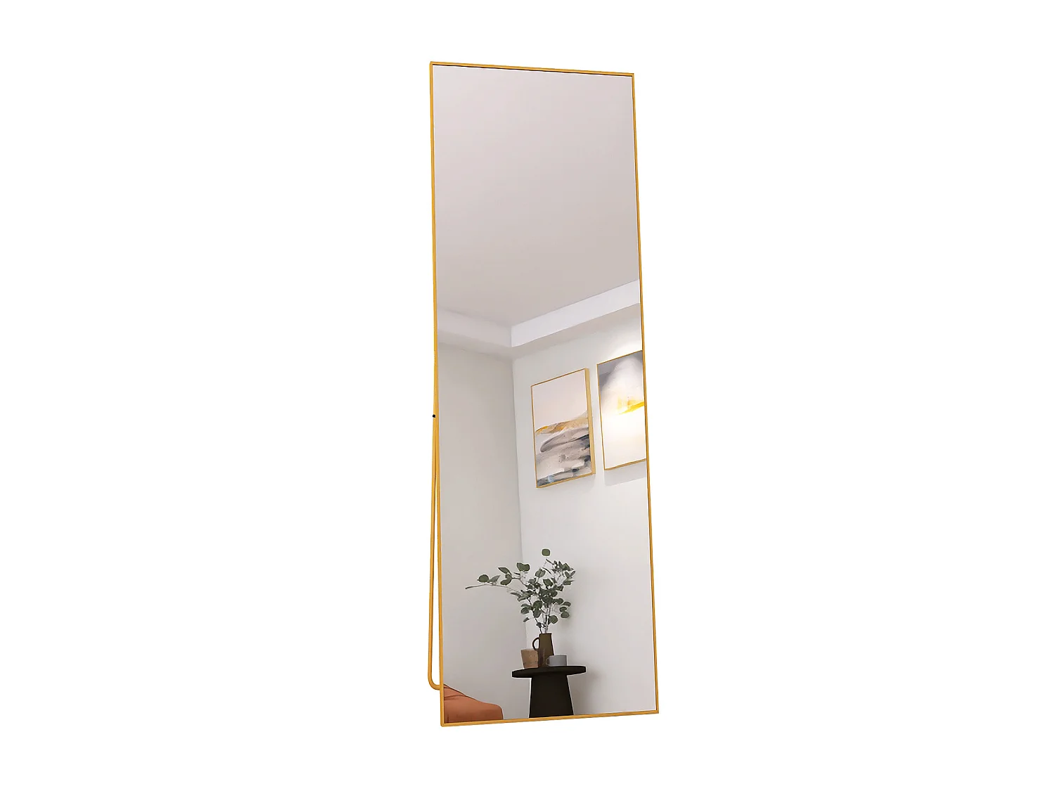 Vrijstaande spiegel - Metalen frame - 162 x 53 cm - Verstelbare kantelhoek - Voor woonkamer of kleedkamer