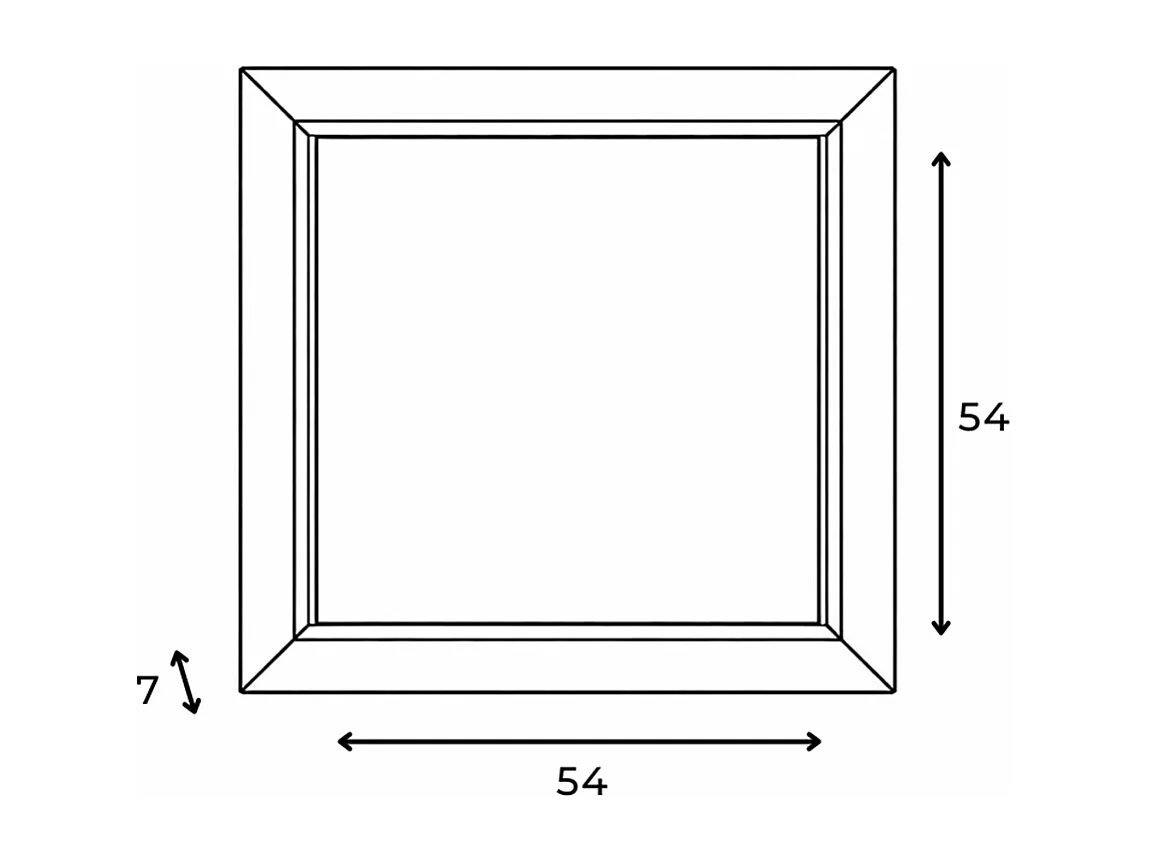 Espejo cuadrado de pared de madera de diseño moderno Ramon