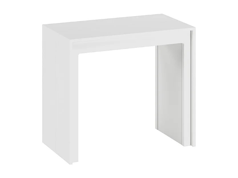 Consola extensible ahorraespacio en MDF antirrayaduras Made in Italy Nivara - Blanco