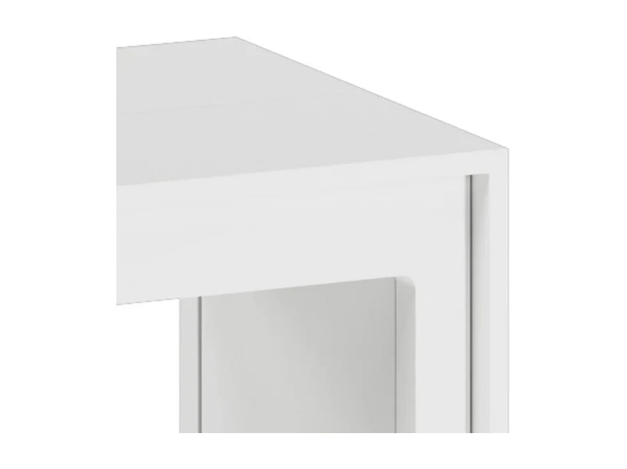 Consola extensible ahorraespacio en MDF antirrayaduras Made in Italy Nivara - Blanco