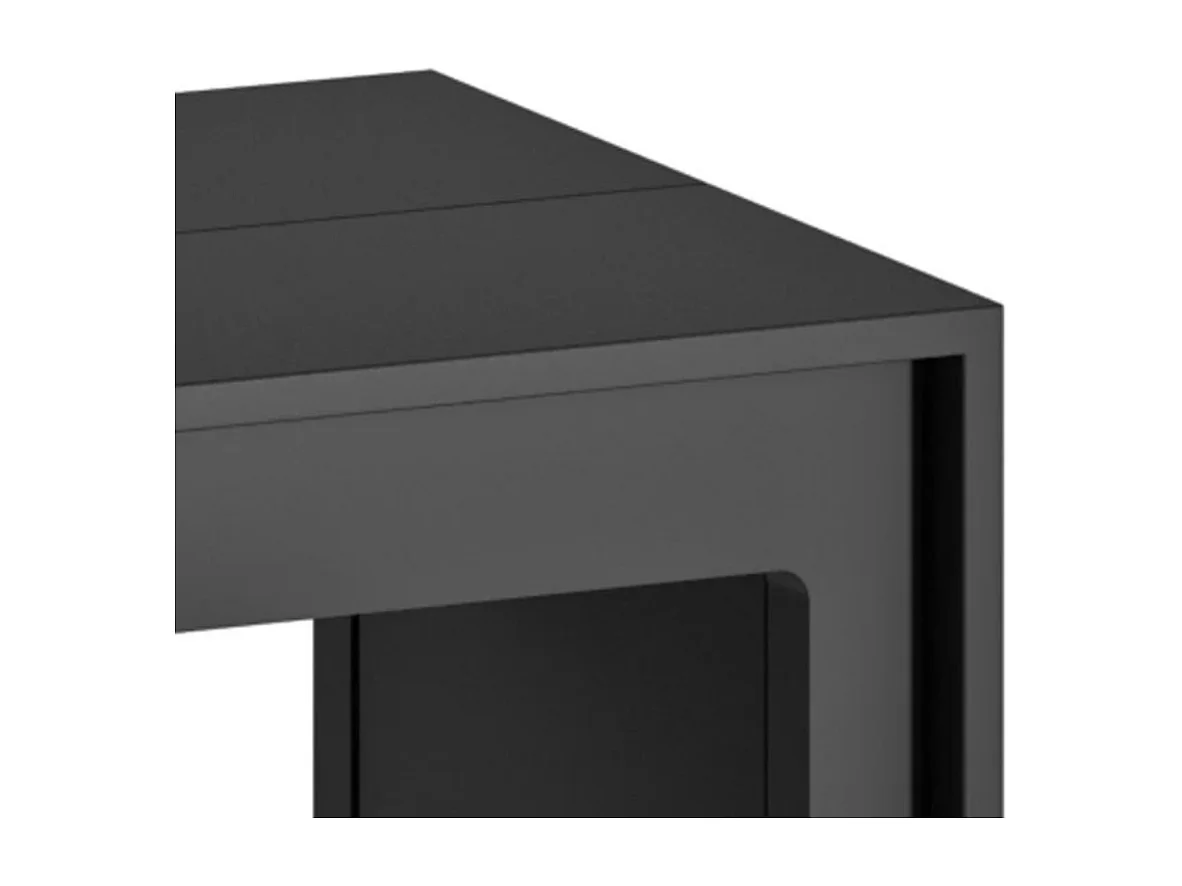 Consola extensible ahorraespacio en MDF antirrayaduras Made in Italy Nivara - Negro