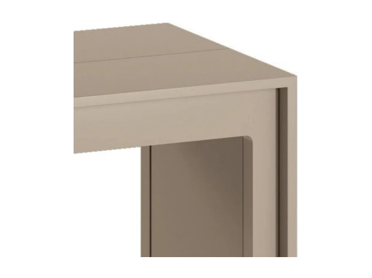 Nivara, Consolle allungabile in MDF Tortora (90cm X 42,5/302,5cm H. 78cm) Made in Italy