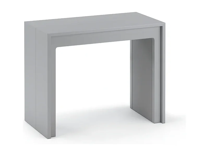 Consola extensible ahorraespacio en MDF antirrayaduras Made in Italy Nivara - Gris