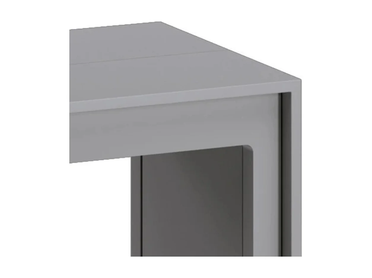 Consola extensible ahorraespacio en MDF antirrayaduras Made in Italy Nivara - Gris