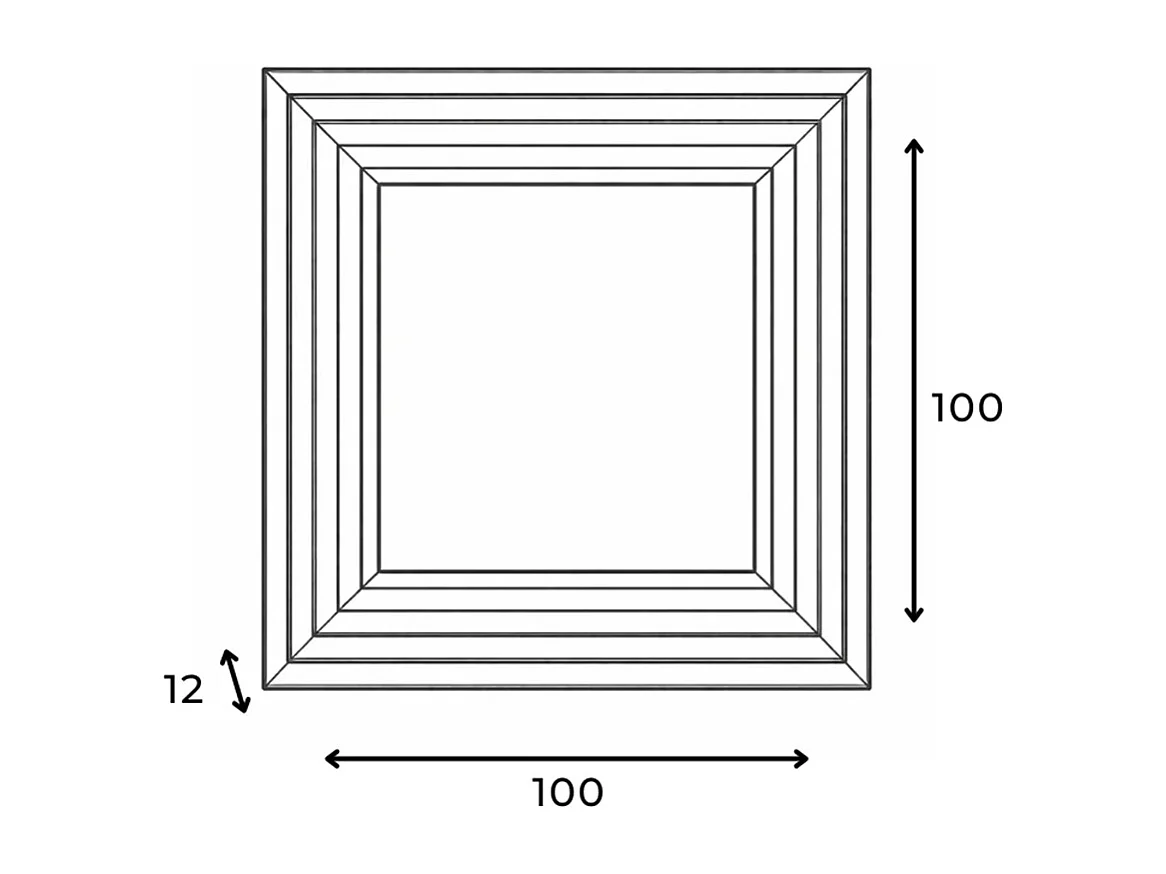 Espejo de pared de diseño en madera y vidrio Borders