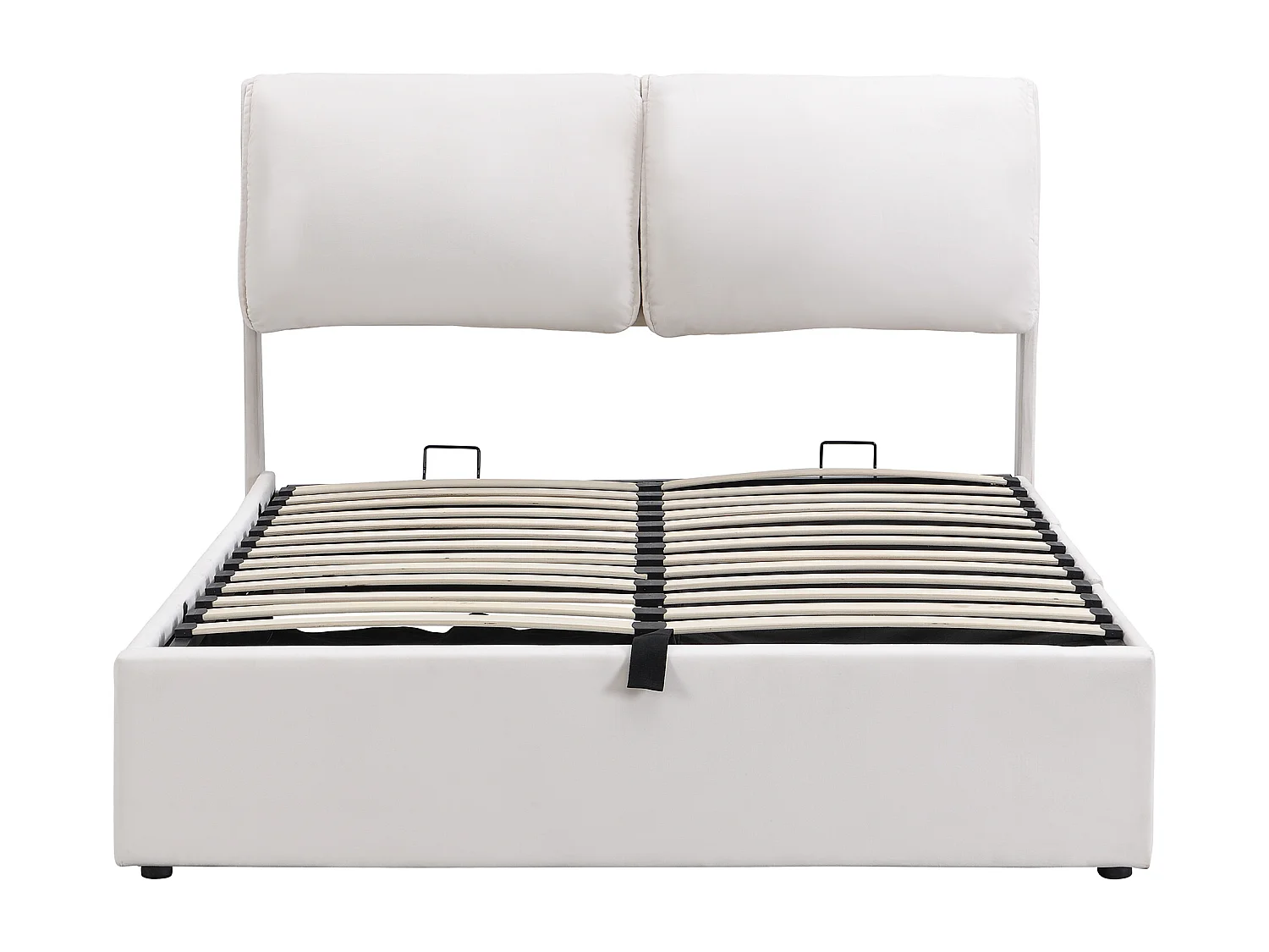 Lit coffre moderne 140 x 200 cm, 3 tiroirs, sommier à lattes, tête de lit, velours beige, sans matelas