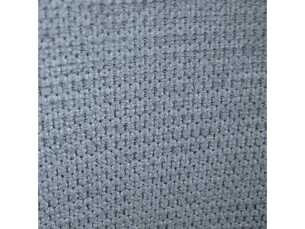 Chaise de salle à manger Kety en microfibre bleu clair avec pieds en métal noir