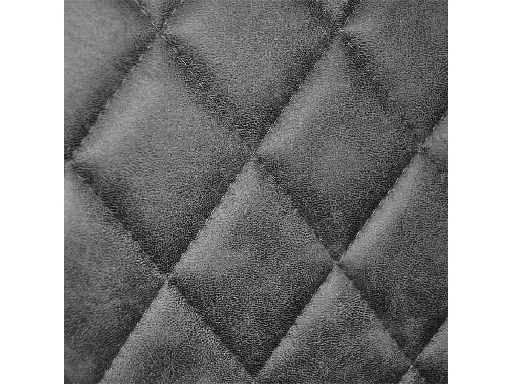 Alma eetkamerstoel in donkergrijs nubuck microvezel met zwarte metalen poten