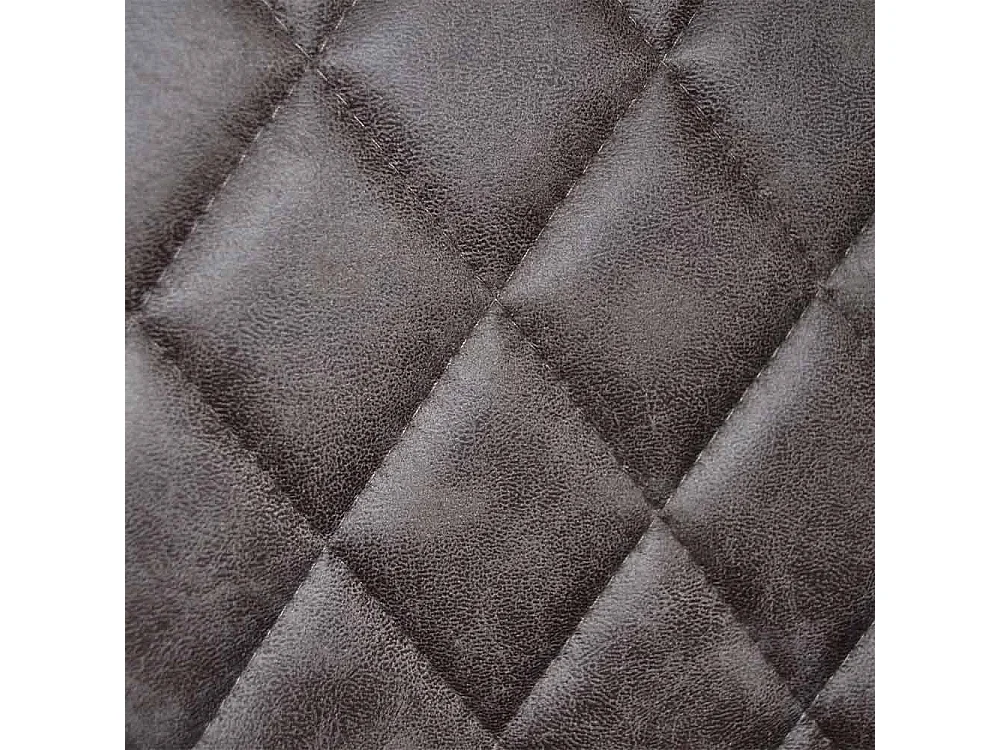 Chaise de salle à manger Alma en microfibre nubuck marron avec pieds en métal noir