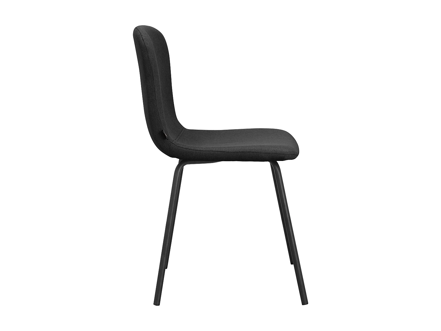 Ulmar | Lot de 2 chaises de salle à manger en tissu anthracite